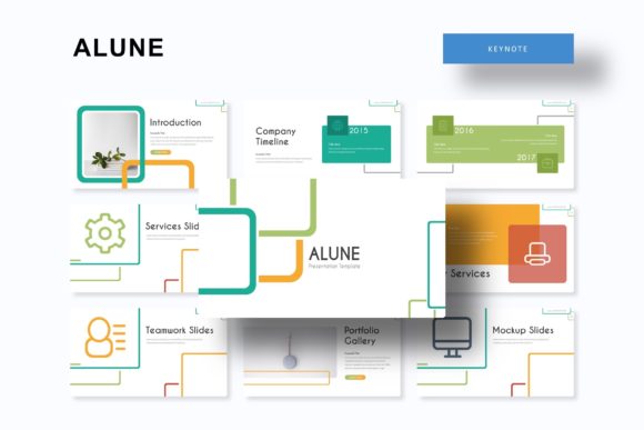 Alune: Crafting Your Visual Narrative with a Dynamic Keynote Template