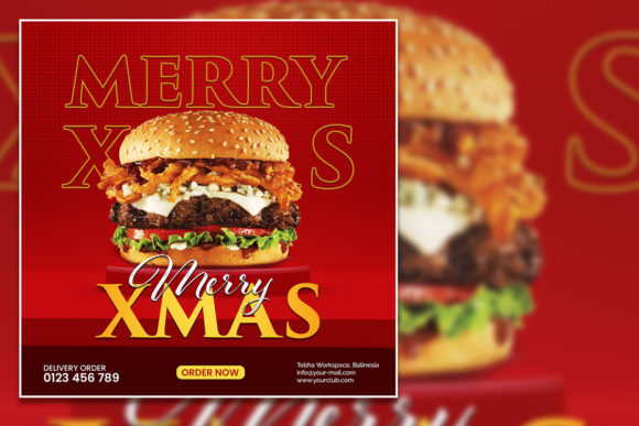 Design a Festive Christmas Menu Social Media Post That Sells