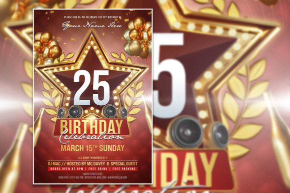 Design a Stunning Birthday Celebration with a Modern Invitation