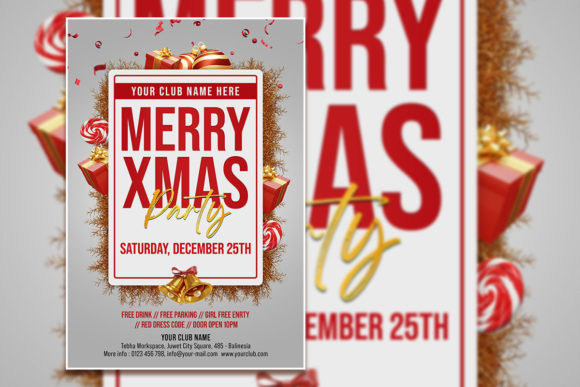 Merry Christmas Party Poster Template: Your Instant Holiday Marketing Kit